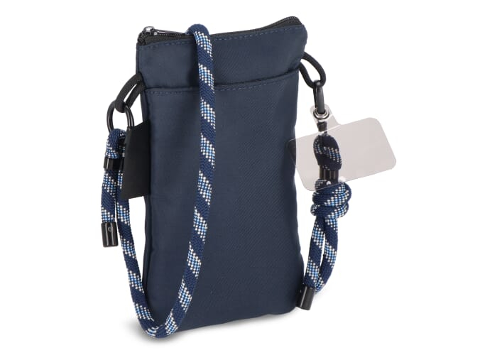 Pochette personnalisable R-PET avec sangle paracorde Everyday Essentials Bleu foncé